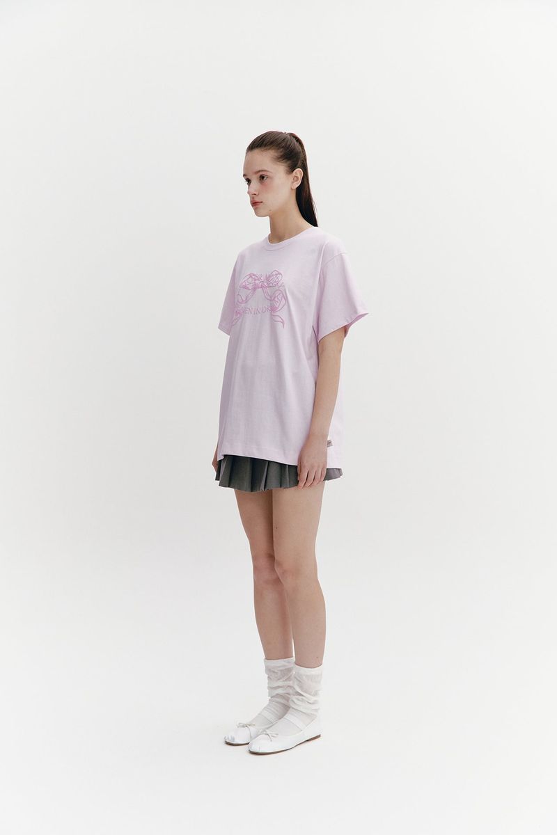 Ribbon Boxy T Purple
