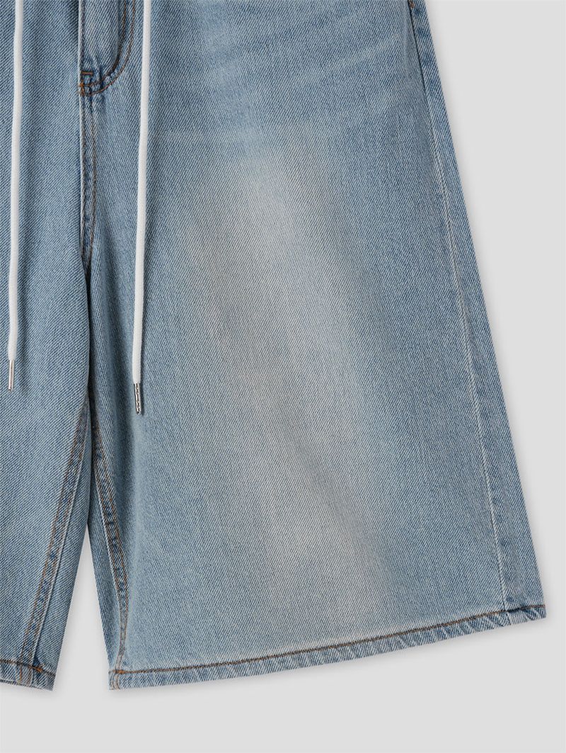 LAYERED BAND BERMUDA JEANS