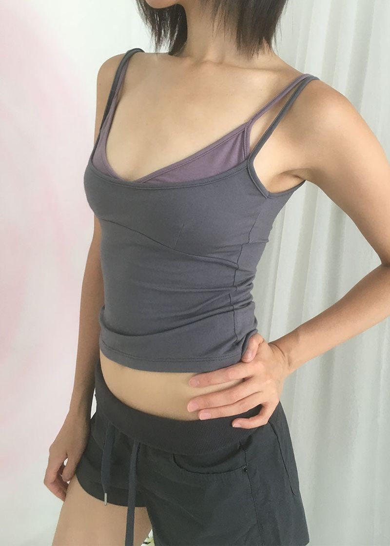 LAYER CROP SLEEVELESS (3color)