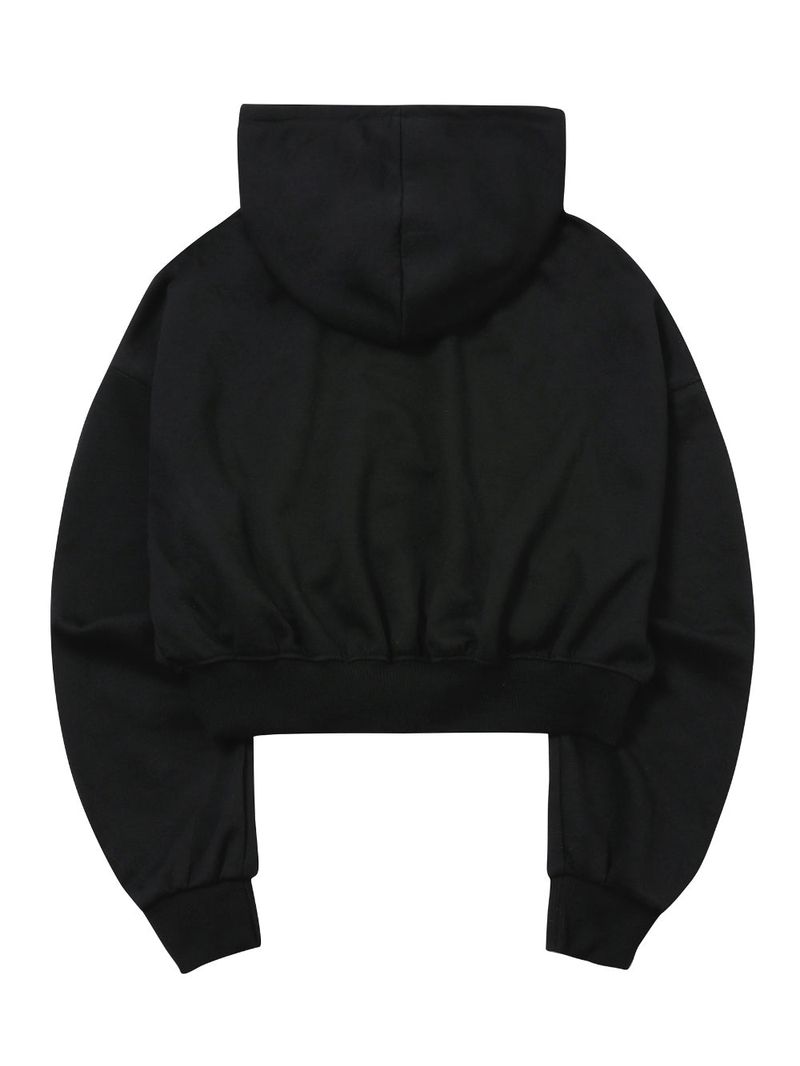MUCENT DENVER 2-WAY CROP HOOD ZIP-UP WOMEN (Black, Gray)