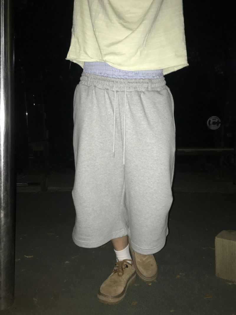Belted Layered Sagging Shorts (2c)
