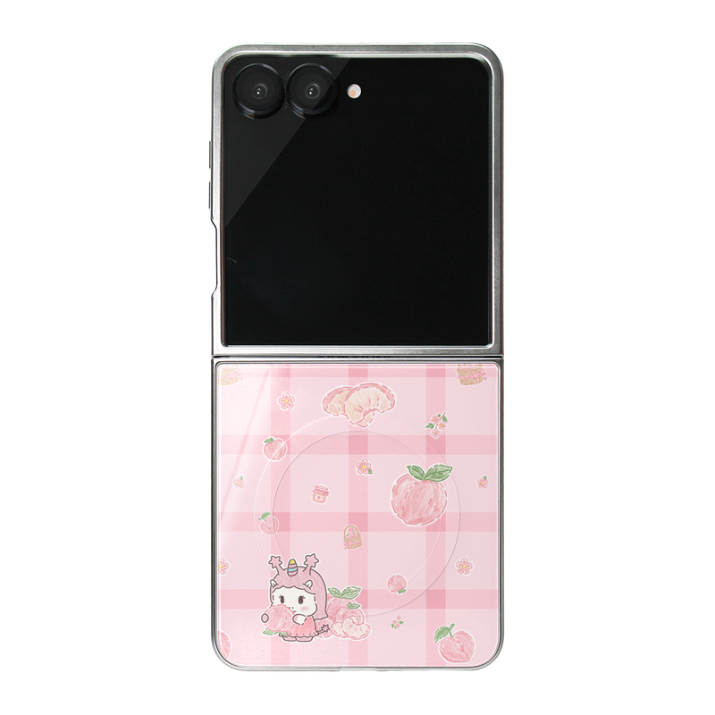 LAZEST（ラゼスト）の「[MADE]Peach TTURUBY MagSafe Glass Bumper Phone Case for ZFlip（Smartphone Accessories）」