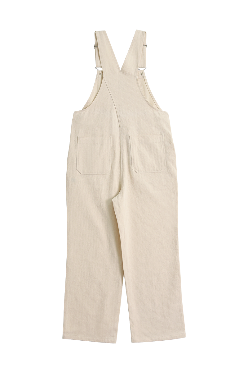 Kookeesee Slub cotton Overall (Natural ivory)