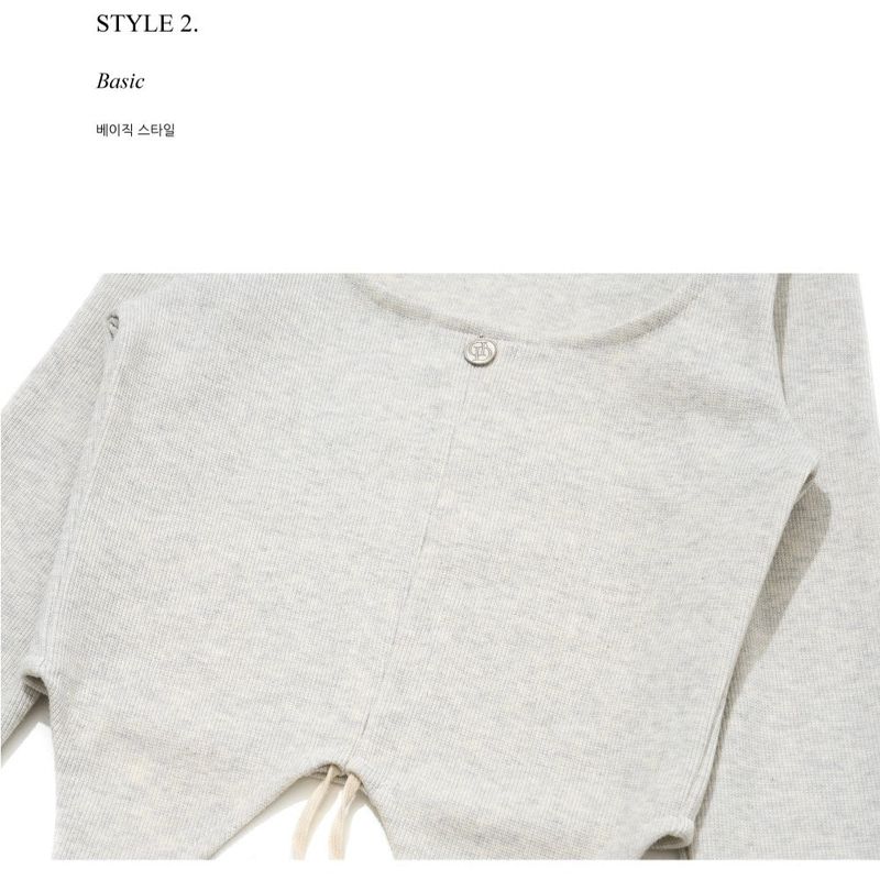 LILY SHIRRING STRING TOP_OATMEL