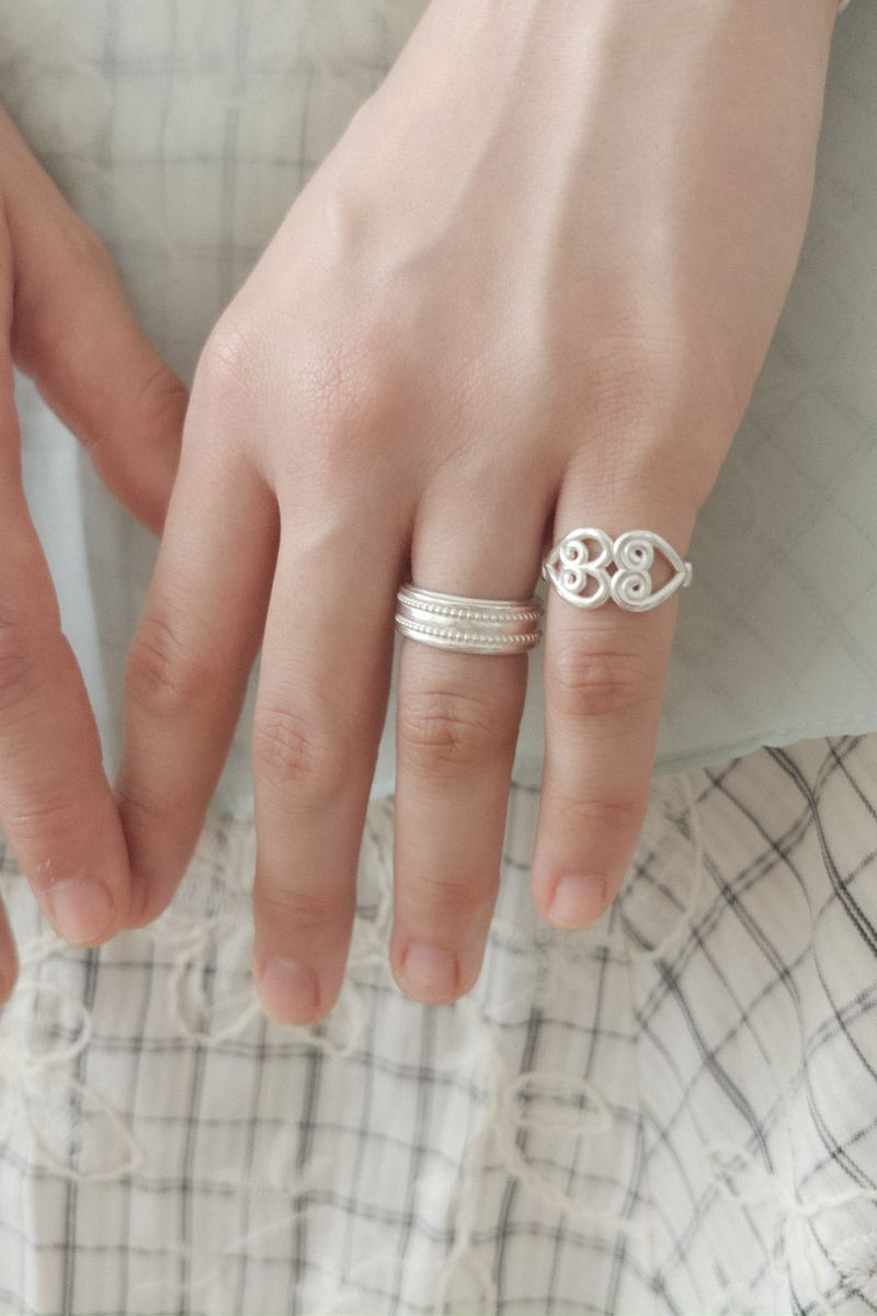 Flute Knurled Double Ring