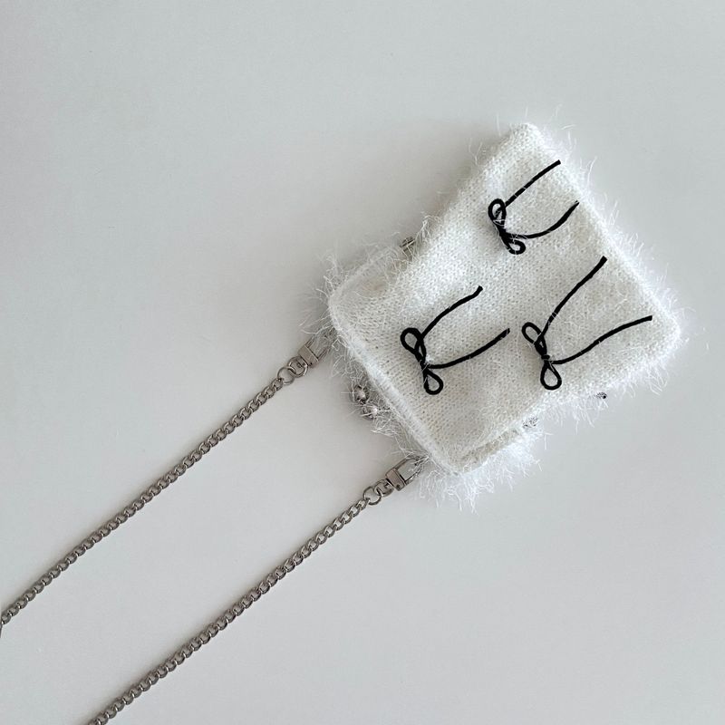 [MADE] Étang Ribbon Fluffy Bag | White