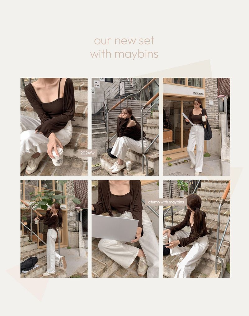 【MADE】Cardigan & sleeveless set(+NEW color)