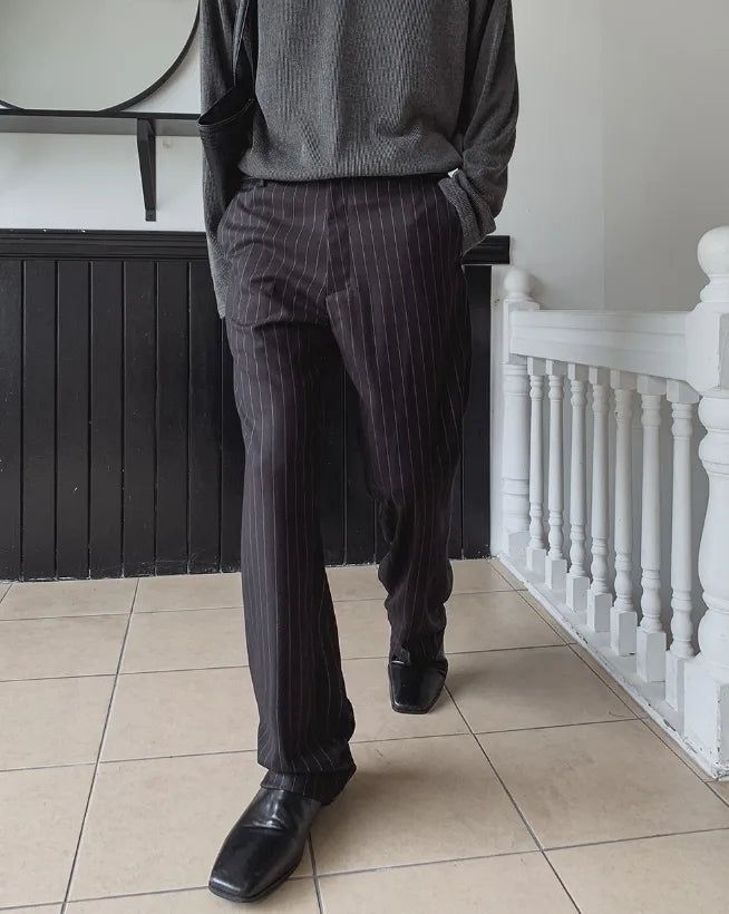 Bonnen Striped Flare Slacks