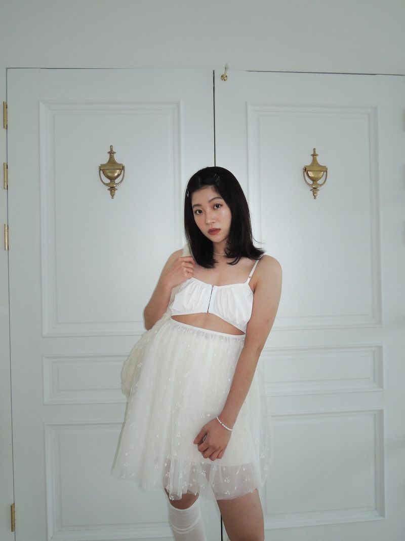 SHASHA TULLE DRESS _WHITE