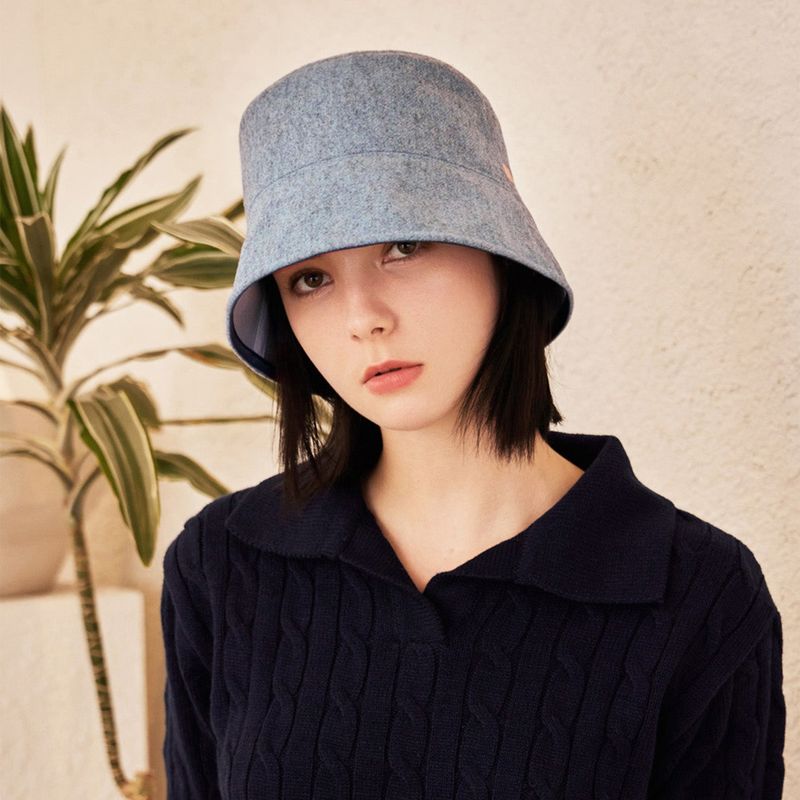 VA Square Drop Overfit Bucket Hat / Ash Blue