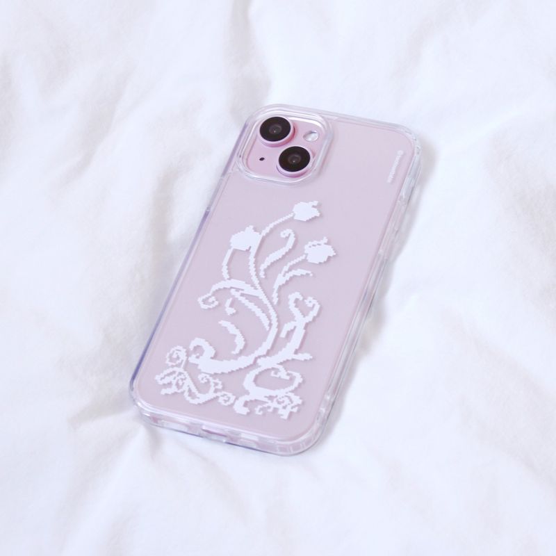 [MADE] Pixel bloom clear jelly case (Tulip)