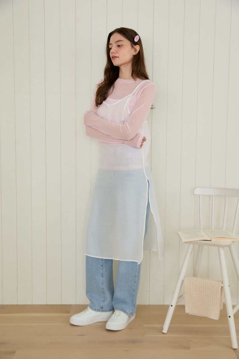 MESH SHEER SIMPLE TOP
