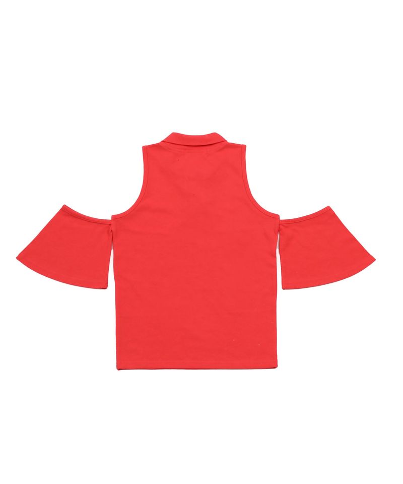OFF SHOULDER PK TOP RED