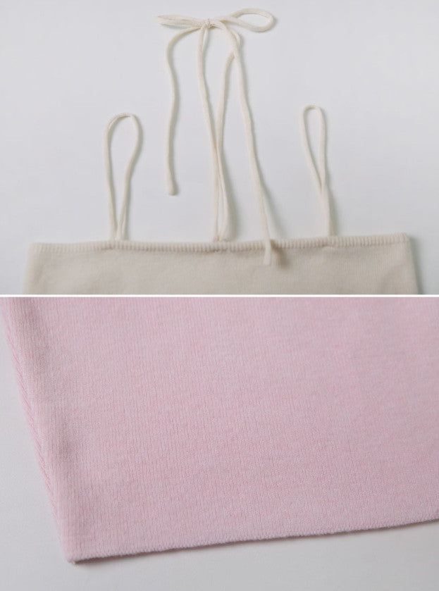 JN Halter Strap Knit Sleeveless (5color)