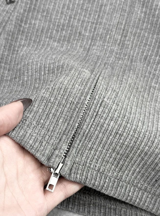 Meryl Stud Two-Way Zip-Up
