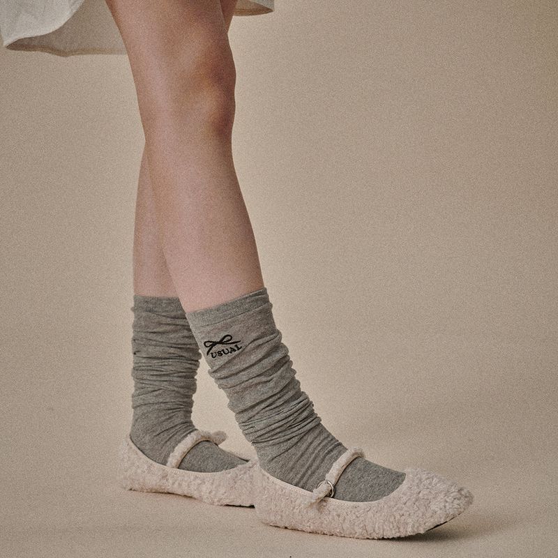 Usual High Knee Socks (4Colors)