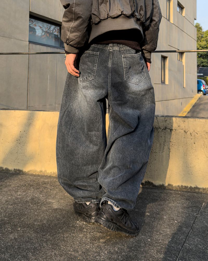 Kino Double Cat Washing Balloon Denim