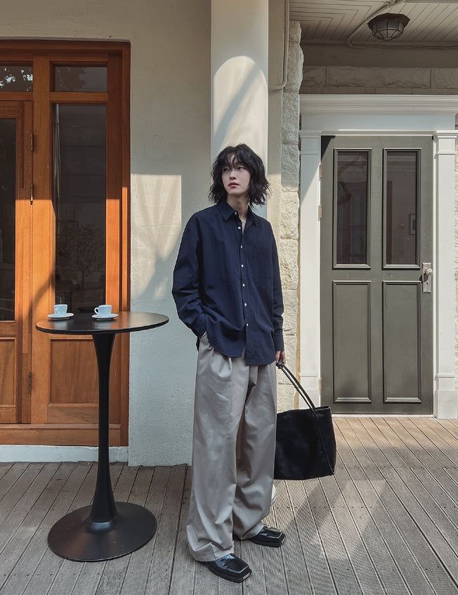 Woobin Two Tuck Wide Slacks