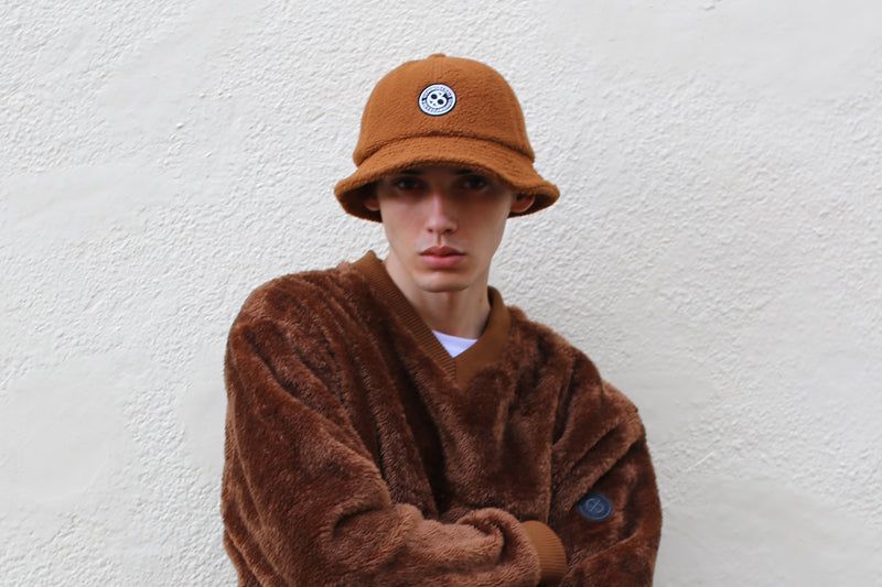 NUVOLINO FLEECE BUCKET HAT [BROWN]