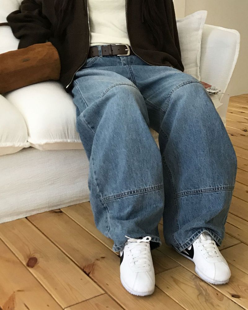 [ORIGINAL] Woolen Balloon Denim Wide Pants