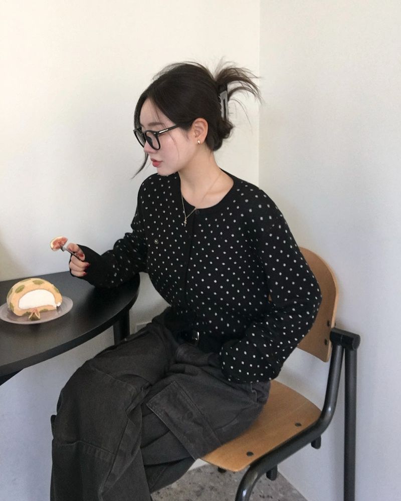 [ORIGINAL] Poky Dot Knit Cardigan