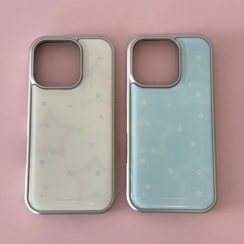 your emotions(ユアーイモーション)の「star spray silver frame case(Smartphone Accessories)」