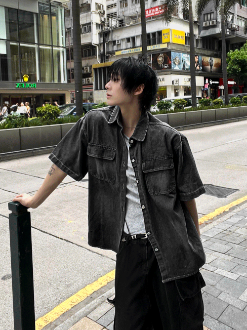COSYHARU(コシハル)の「Ash Gray Denim Jacket(Jackets/Outerwear)」