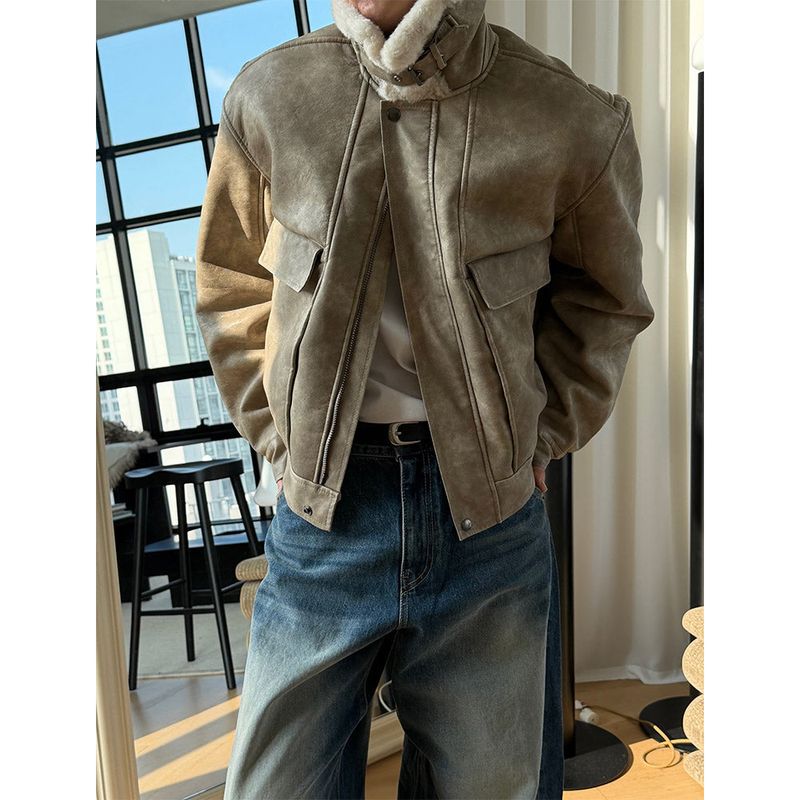 [Unisex] Washed high neck mustang(2color)