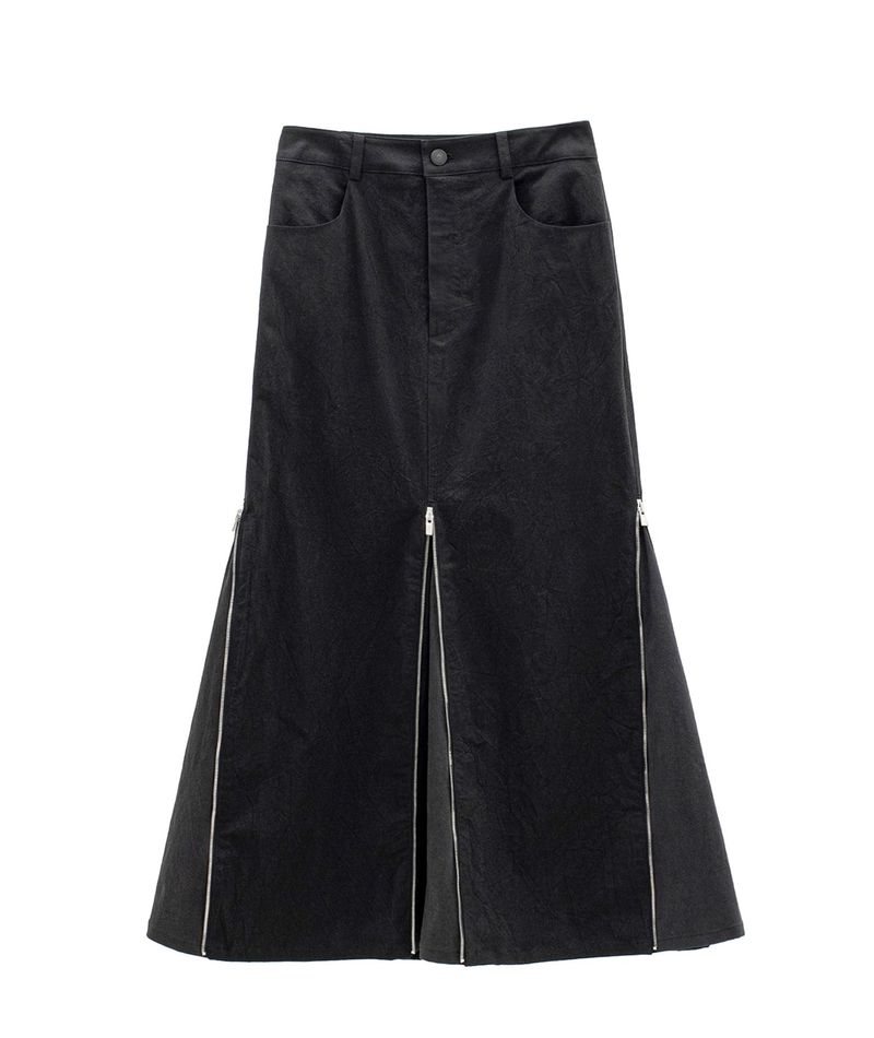 WASHED ZIPPER SKIRT