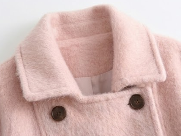 Rosie Double Button Wool Half Coat