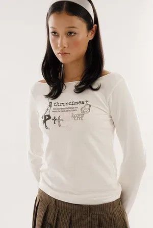 threetimes（スリータイムズ）の「マリーンTシャツ アイボリー（トップス）」