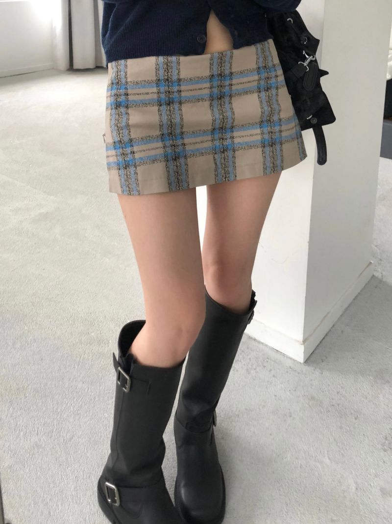 Muir Checkered Mini Skirt (2 colors)