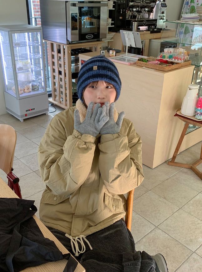 Kemat Stripe Knit Beanie
