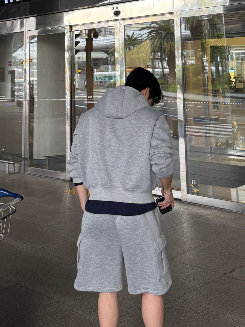 Neoprene cargo bermuda pants