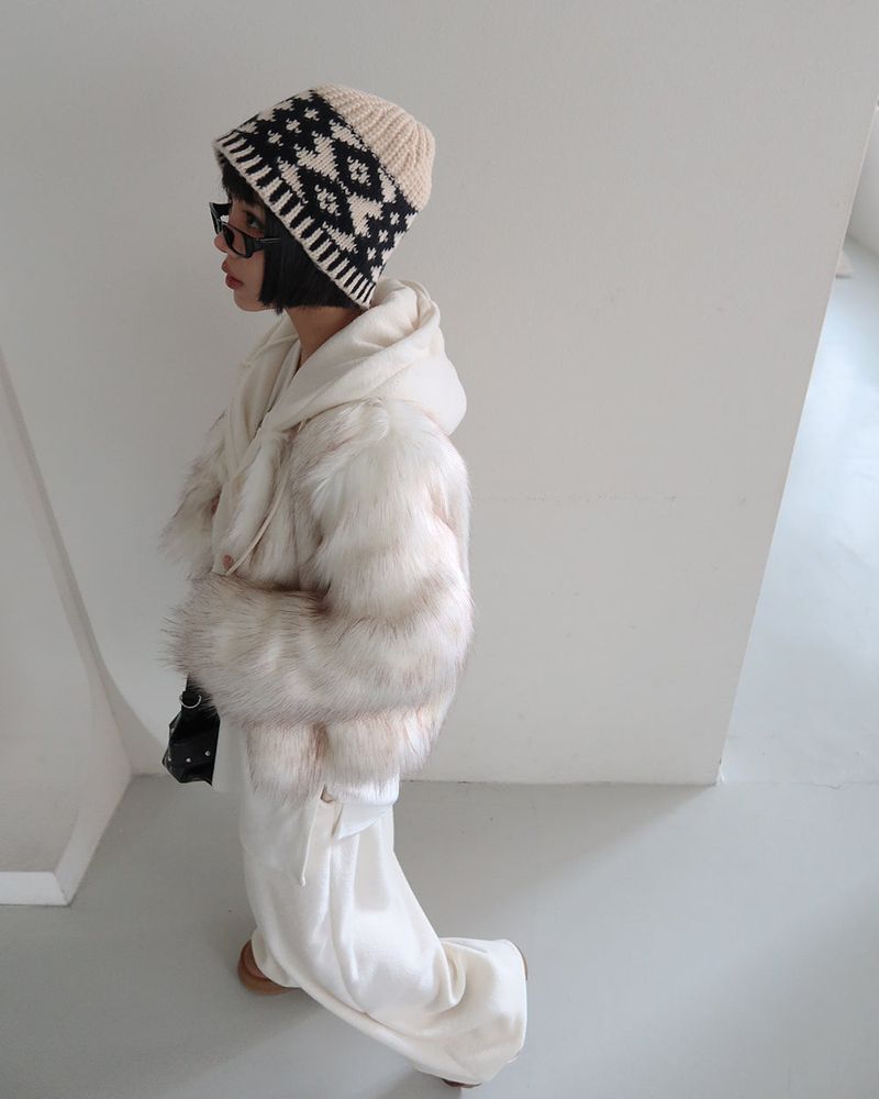 Argyle beanie bucket hat
