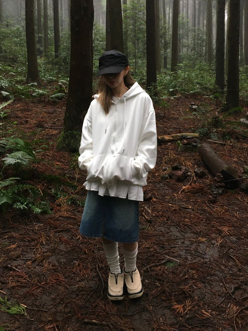 Uni Over Two-Way Zip-Up Hoodie (7c)