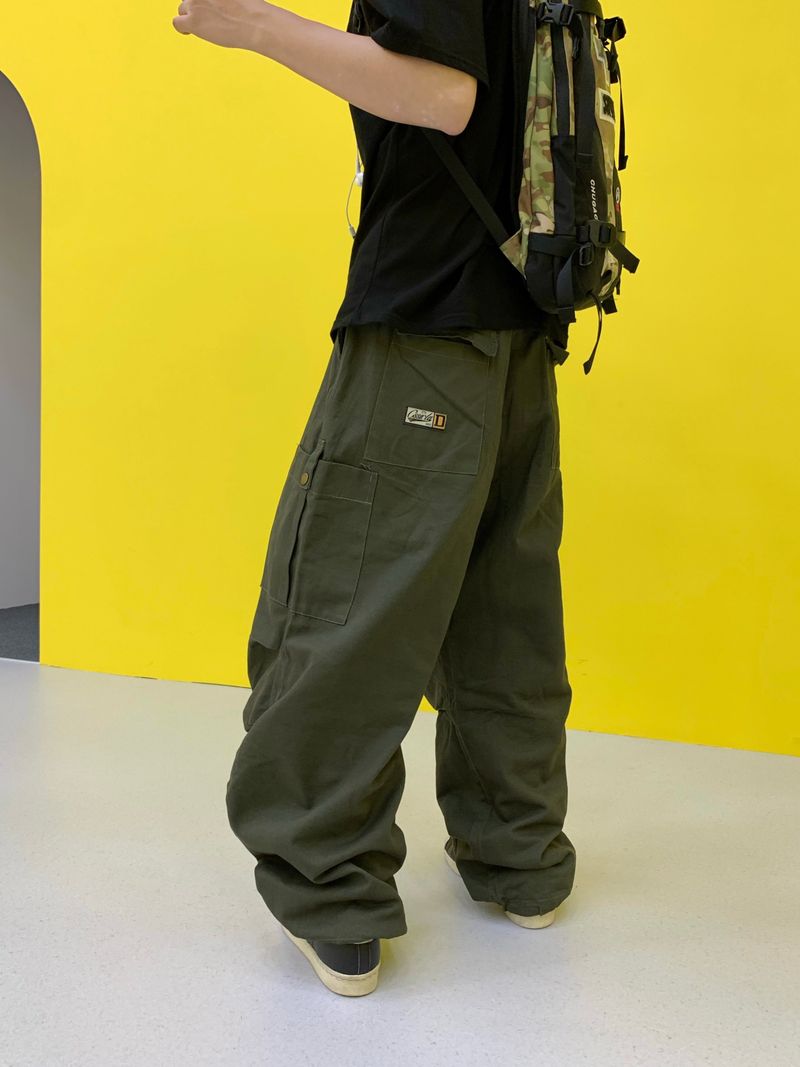 Patched Cotton American Carge Pants 2C