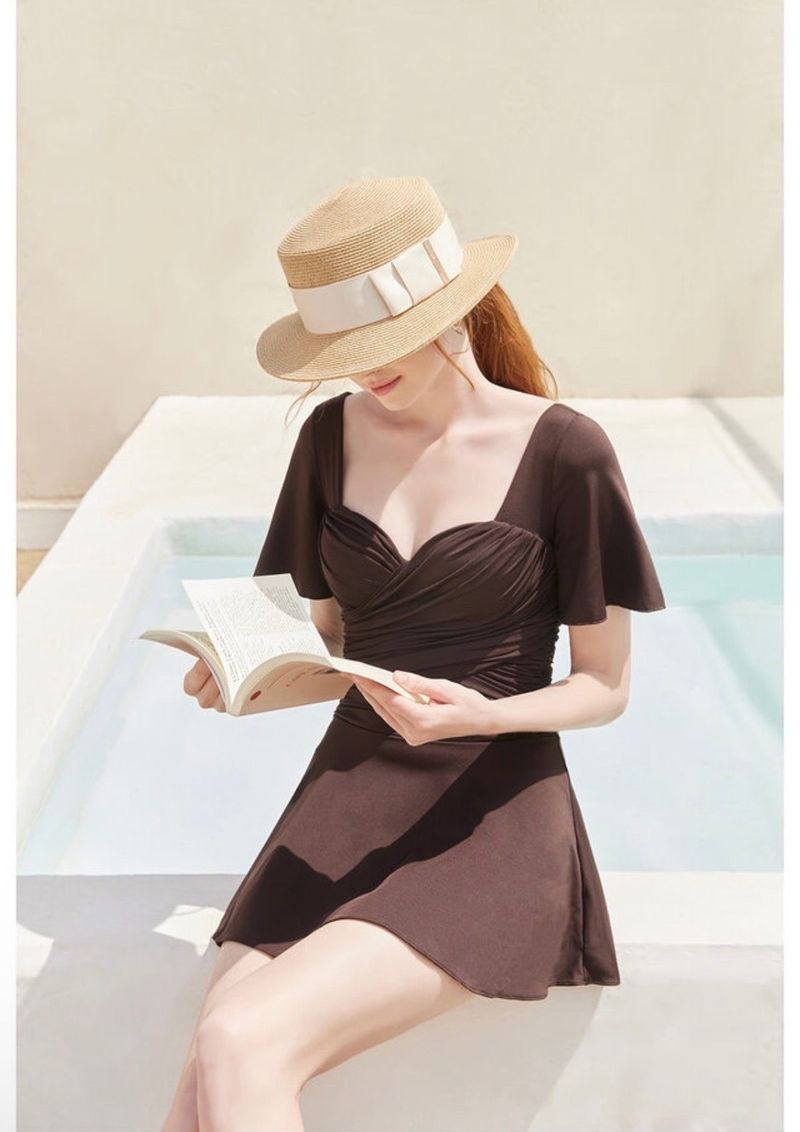 VALLO DE NERA(ベロディネラ)の「Aerial swimdress Brown(Swimwear)」