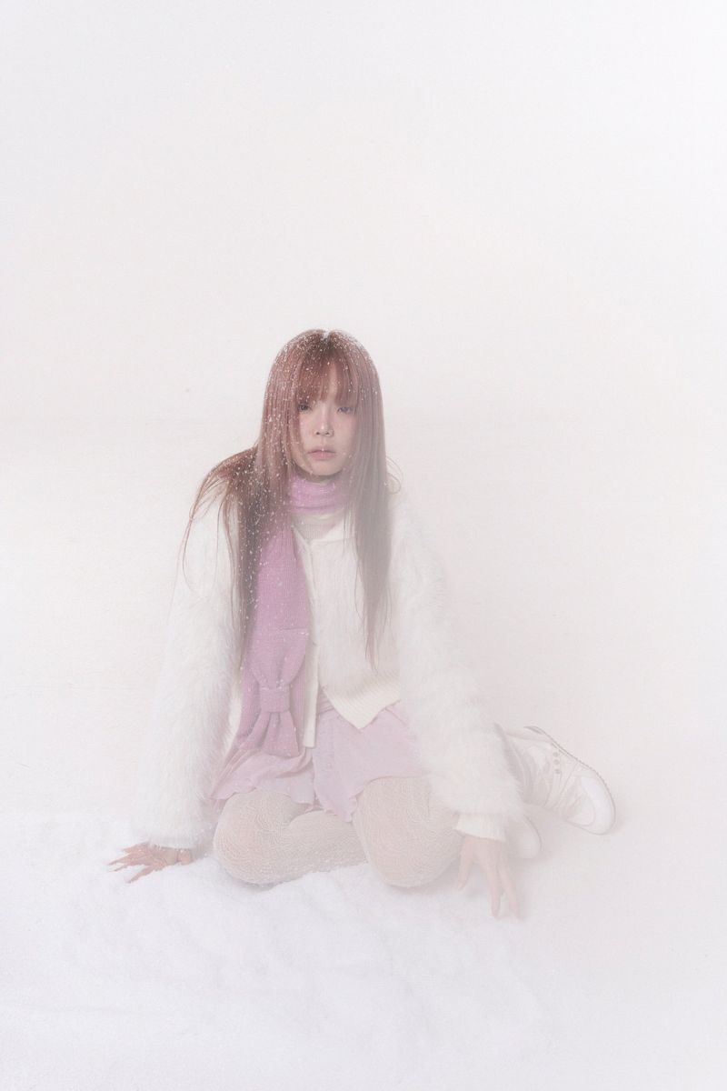 Mini ribbon muffler_pink