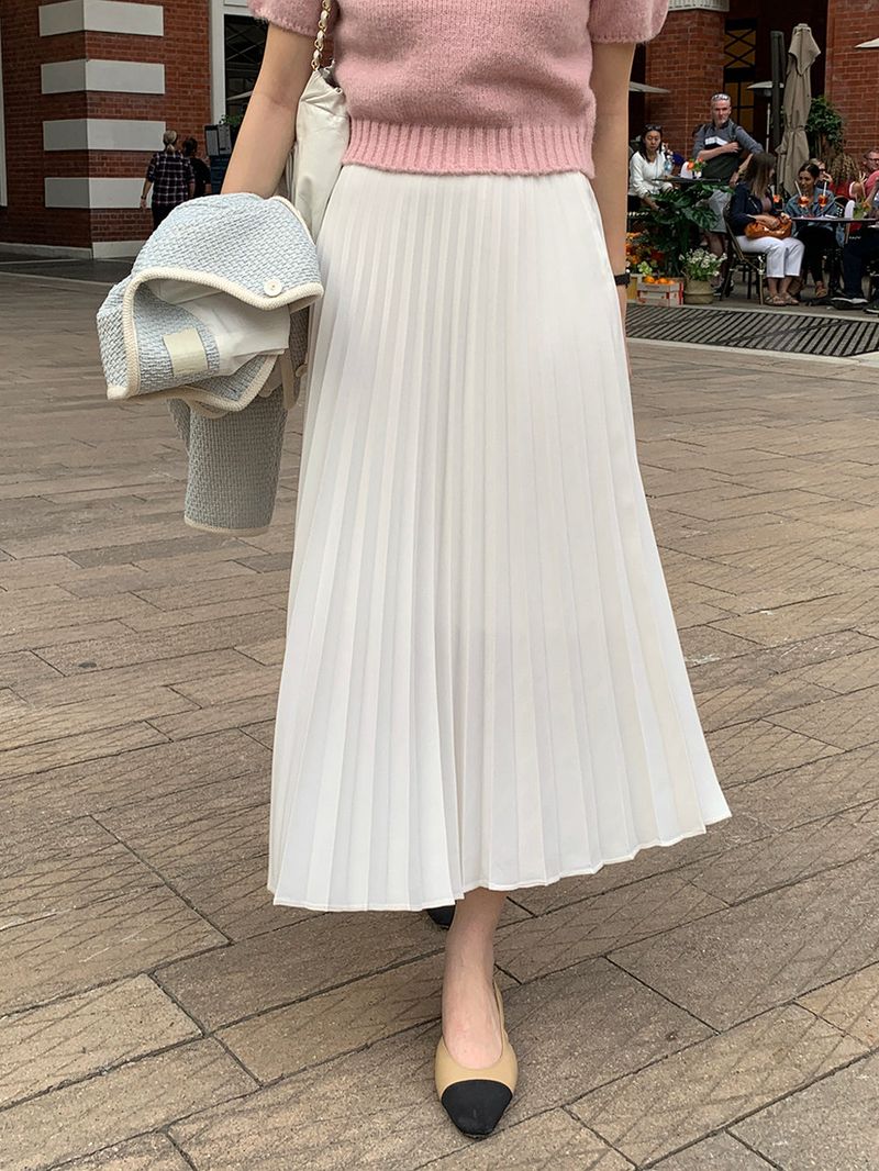 [MADE] LOVE MORE PINTUCK LONG SKIRT