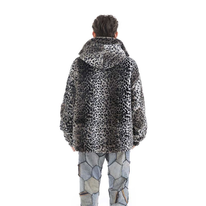Wooden Toggle Button Fur Jacket