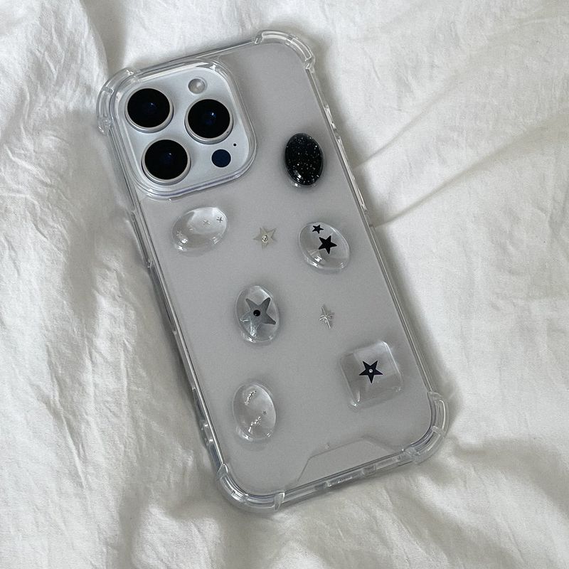 [made]black twinkle ver resin phone case 