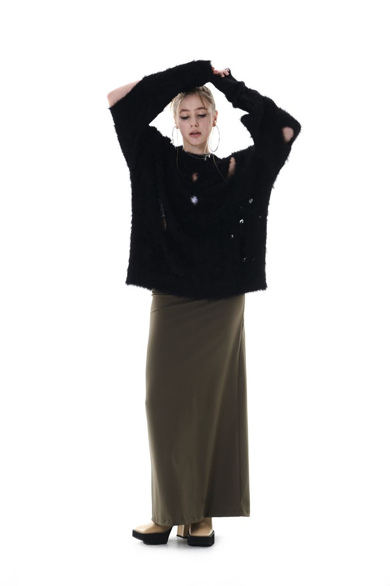 STITCH MAXI SKIRT