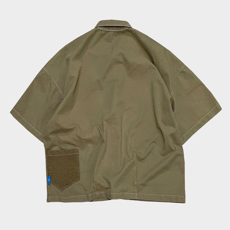 bio jacquard pocket shirts_beige
