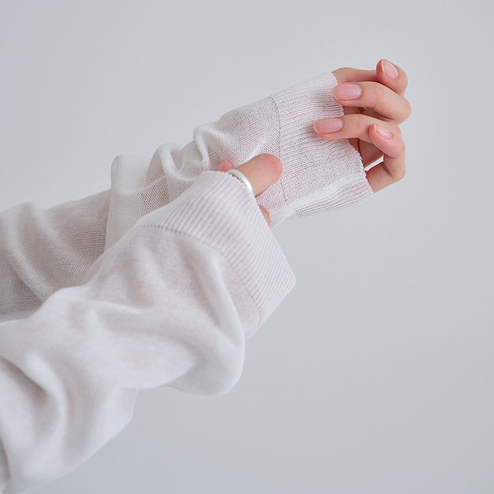 [Polia] Sheer V-neck Long Sleeve Cardigan - 8color