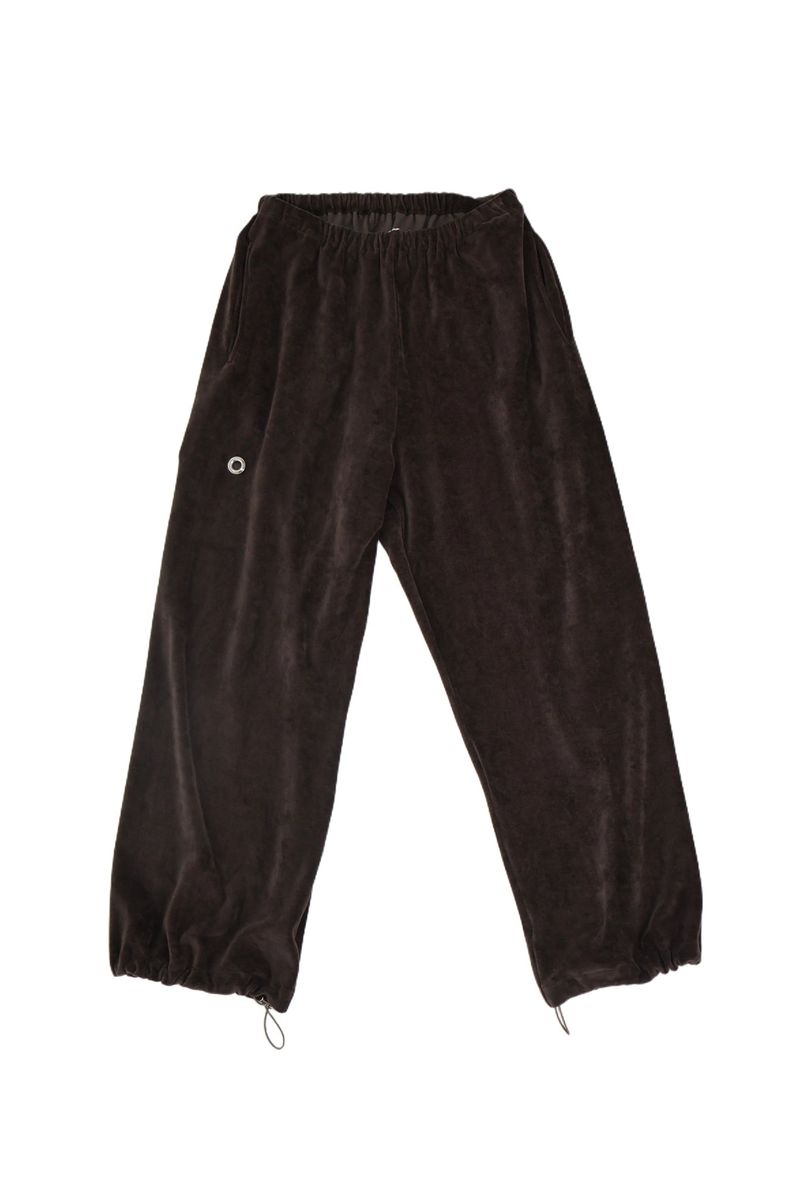 VELOUR PANTS -BROWN