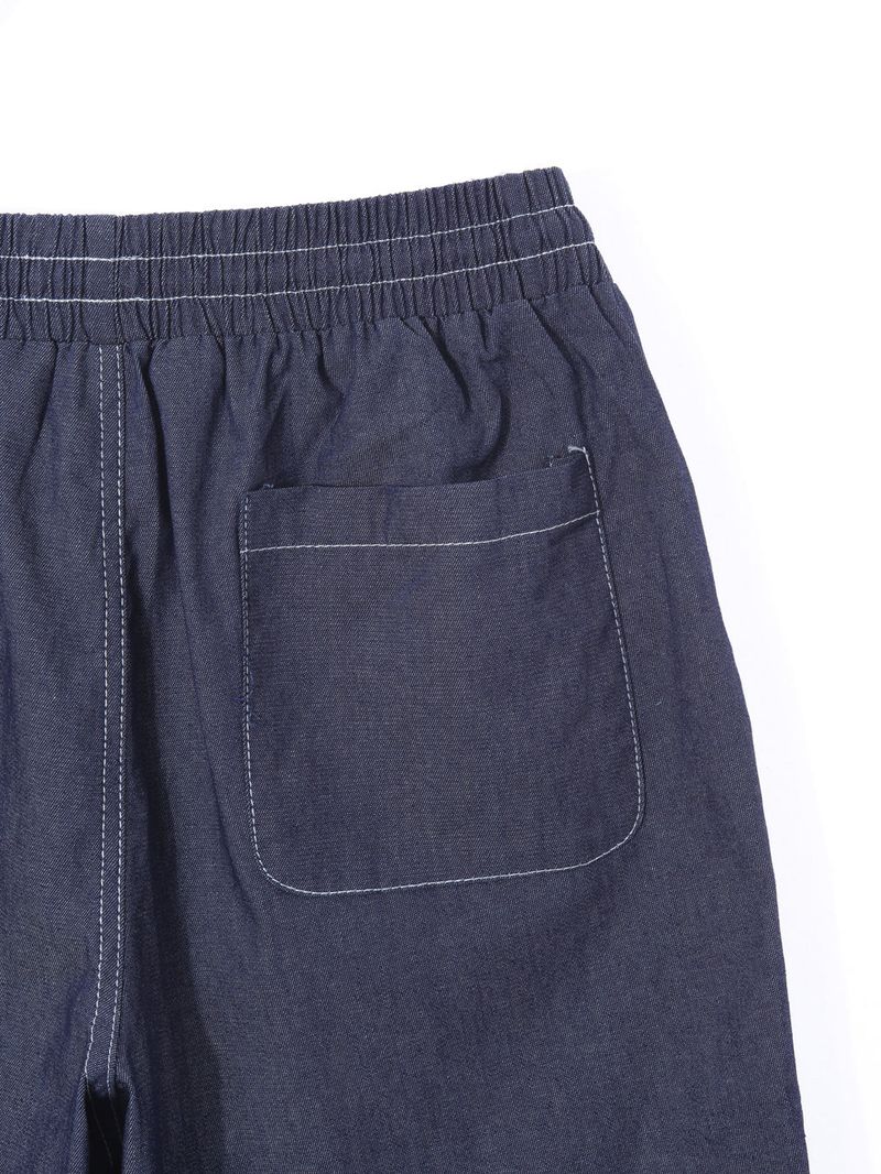 Indigo set-up denim shorts