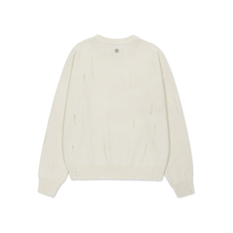 [24SS LSD COLLECTION]  Damaged Round Knit_Oatmeal