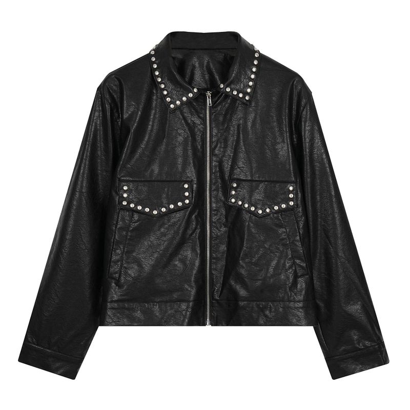 Cozy&Kitsch(コージーアンドキッチ)の「Bono Stud Leather Short Jacket(Jackets/Outerwear)」