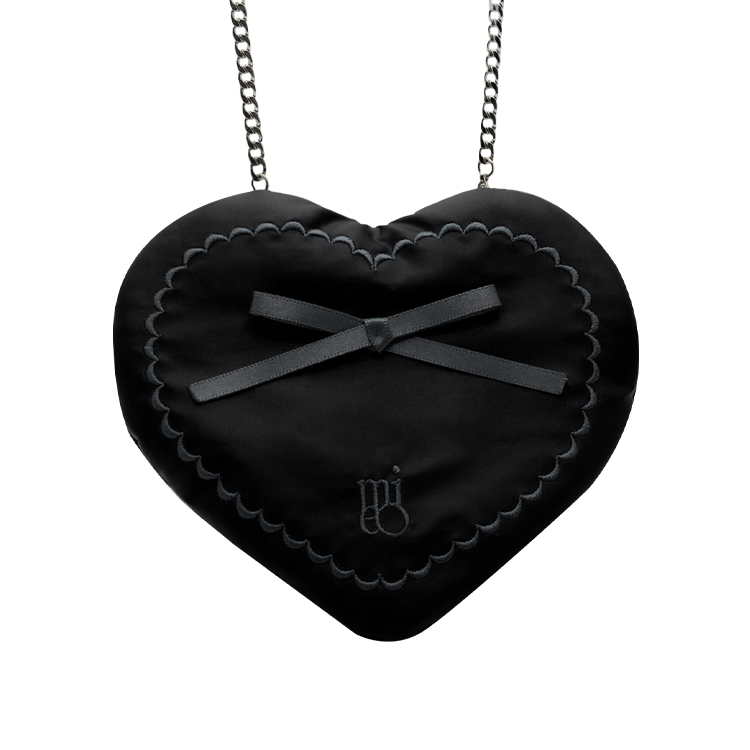 mieo(ミエオ)の「Ribbon Heart Bag _ Black(Bags)」